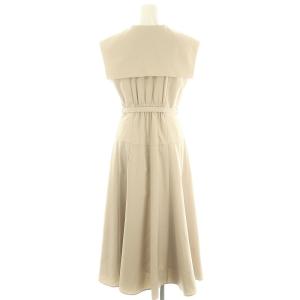 Apuweiser-riche 23AW ビッグカラートレンチワンピース ロング ノースリーブ ベルト付き 1 ベージュ /DF OS