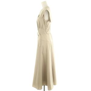 Apuweiser-riche 23AW ビッグカラートレンチワンピース ロング ノースリーブ ベルト付き 1 ベージュ /DF OS