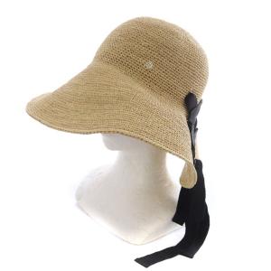 ODETTA リボンレースアップ ハット 帽子 べージュ /SR28