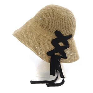 HELEN KAMINSKI ODETTA リボンレースアップ ハット 帽子 べージュ /SR28