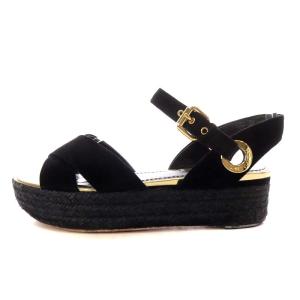 LOUIS VUITTON COASTLINE FLAT SANDAL SUEDE サンダル エスパドリーユ プラットフォーム ストラップ スエード 35