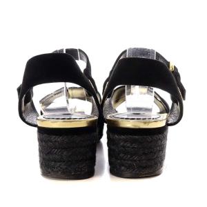 LOUIS VUITTON COASTLINE FLAT SANDAL SUEDE サンダル エスパドリーユ プラットフォーム ストラップ スエード 35