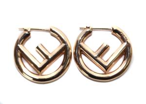 FENDI エフイズ フープピアス ゴールド色