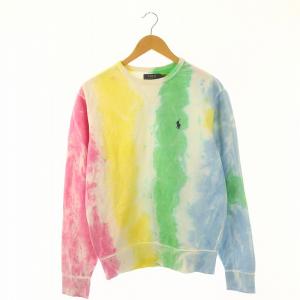 タイダイ スウェット カットソー 長袖 裏起毛 XS マルチカラー