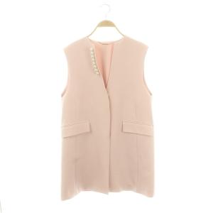 24SS リミテッド パールネックロングジレ 前開き F ピンク