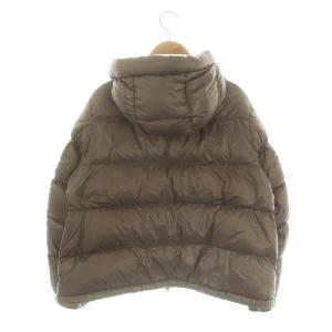 DANTON ナイロンダウンジャケット アウター フード ジップアップ 総裏地 M カーキブラウン