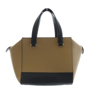 kate spade new york ハンドバッグ バイカラー レザー 茶 ブラウン 黒 ブラック /AK28