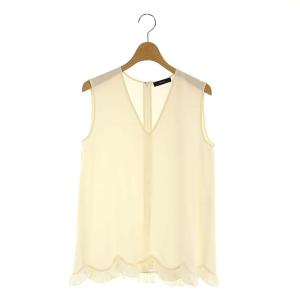 裾フリルVネックノースリーブブラウス プルオーバー 38 アイボリー /ES OS