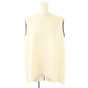 イレギュラーヘムブラウス ノースリーブ チュニック丈 38 白 ホワイト /MI OS