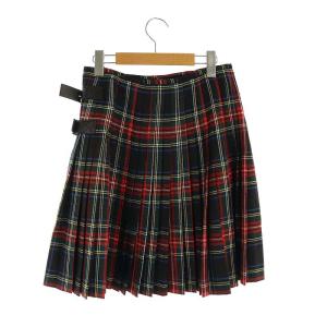 PRADA ビジュー装飾 タータンチェック プリーツスカート 38 マルチカラー 21H550