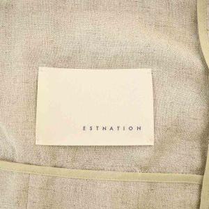 ESTNATION リネンライクダブルブレストジャケット テーラード 38 ベージュ