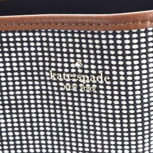 kate spade new york トートバッグ フラワー ポーチ付き レザー 黒 ブラック 白 ホワイト 茶 ブラウン