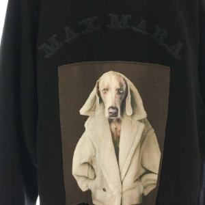 Max Mara ウィリアム・ウェグマン プリント パーカー プルオーバー S ブラック