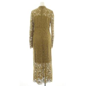 Ameri VINTAGE 22AW スレンダーレースドレス SLENDER LACE DRESS ワンピース ロング丈 マキシ丈 長袖 スリット M