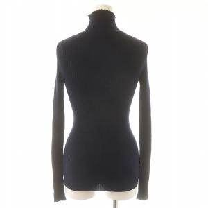 Ron Herman × テン TEN タートルネック リブ ニット セーター 長袖 ウール 紺 ネイビー