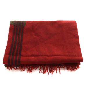 DRIES VAN NOTEN ウール パッチワーク マフラー レッド