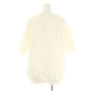 ANAYI フリンジニット セーター 七分袖 38 白 ホワイト