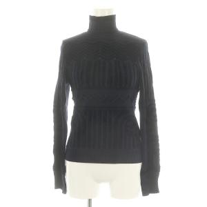 【美品】  Mame Kurogouchi / マメクロゴウチ | 2019SS | SASH JAQUARD SLEEVELESS KNIT トップス | 1 | ネイビー/ホワイト/ゴールド | レディース 美品】 Mame Kurogouchi / マメクロゴウチ | 2019SS | SASH