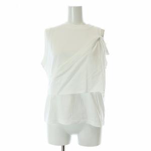 24SS DOUBLE SHOULDER Tシャツ カットソー ノースリーブ S 白 ホワイト /AT