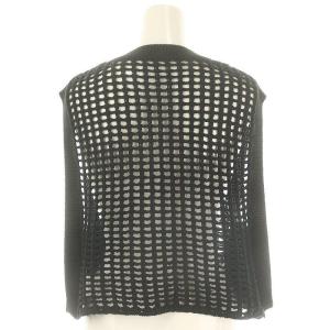HYKE 24SS CROCHETED CROPPED SWEATER TOP ニットベスト プルオーバー 黒 ブラック