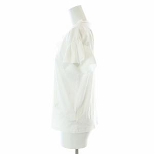 LANVIN en Bleu フレアスリーブ モチーフ カットソー 半袖 リボン 38 M 白 ホワイト /AT OS