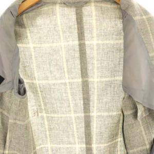 RING JACKET RINGJACKET リングジャケット チェスターコート スプリングコート ロング ウィンドウペン ウール 46 グレー アイボリー /ES OS