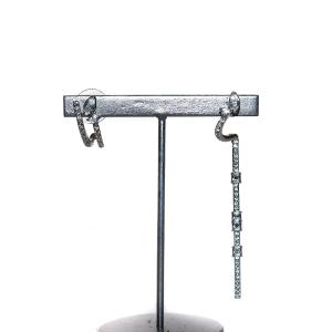 Henrietta ピアス アシンメトリー 両耳用 ラインストーン シルバーカラー 5300205