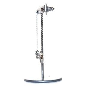 SWAROVSKI Generation ドロップピアス 両耳用 ラウンド ラインストーン シルバーカラー 青 ブルー 5636515