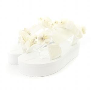 パールフラワースポーツサンダル S 白 21F004
