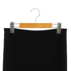 POLO SPORT リブニットスカート ロング丈 マキシ丈 タイト ウール M 黒 ブラック