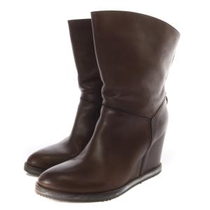 SARTORE ショートブーツ レザー インヒール 36 23cm 茶色 ブラウン /SR39 SH