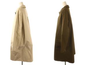 45rpm 綿ナイロンオックスフォードコート ステンカラーコート ロング リバーシブル 3 アイボリー 茶 ブラウン