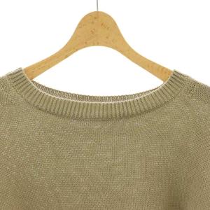 Deuxieme Classe 24SS Beauty プルオーバー ニット セーター 長袖 クロップ丈 コットン F グレージュ