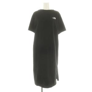 WS COTTON S/S ONEPIECE ワンピース ロング ミモレ 半袖 ロゴ M 黒 ブラック NT7ZP40A