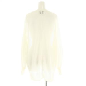 UNITED ARROWS ペーパーガウン カーディガン ニット 長袖 メッシュ オフホワイト /DO OS