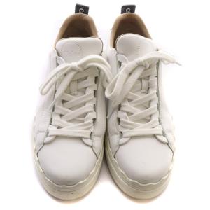 Chloe LAUREN スニーカー レザー ロゴ 36 23cm 白 ホワイト