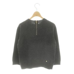 MUVEIL 犬ニットプルオーバー セーター 長袖 ウール混 38 グレー