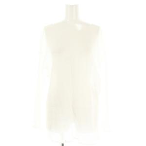 24SS メッシュリネンルーズプルオーバー シアートップス 長袖 麻 白 ホワイト /KO OS