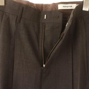 nonnative CLERK SLACKS W/P RIPSTOP STRETCH パンツ テーパード タック 0 グレー