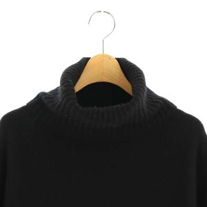 Deuxieme Classe ミドルゲージタートル ニット セーター 長袖 黒 ブラック