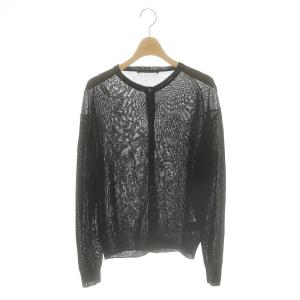 23AW Black Glitter Cardigan カーディガン 長袖 シアー ラメ 黒 ブラック