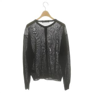 AP STUDIO 23AW Black Glitter Cardigan カーディガン 長袖 シアー ラメ 黒 ブラック