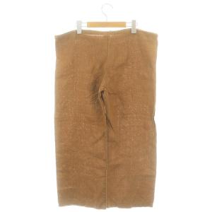 fog linen work リネンパンツ ストレート 麻 茶 ブラウン