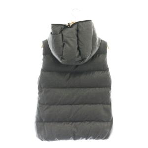 DUVETICA FEBEDUE フードダウンベスト ジャケット ジップアップ ウール 40 グレー /NR OS