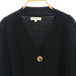 MADISONBLUE ビッグカーディガン 長袖 ニット Vネック 0 S 黒 ブラック
