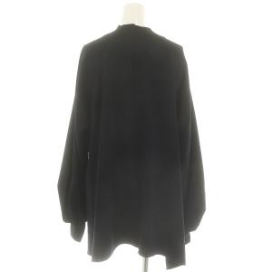 ENFOLD PEダブルクロス ハイネックブラウス プルオーバー 長袖 38 濃紺 ダークネイビー