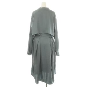 08sircus Silky twill stretch bow tie dress ワンピース ロング ミモレ Vネック