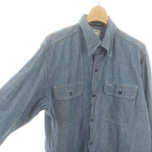 マディソンブルー ワークシャツ ハンプトン ライトカーキ 刺繍Bロゴ