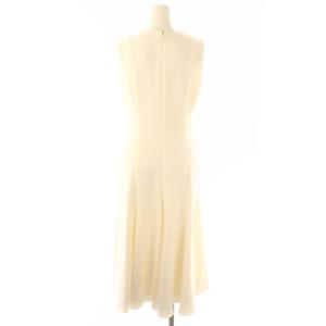 Theory 24SS Tailor Crepe SL Seam VOL DR ドレス ワンピース ロング マキシ丈 ノースリーブ 0 白