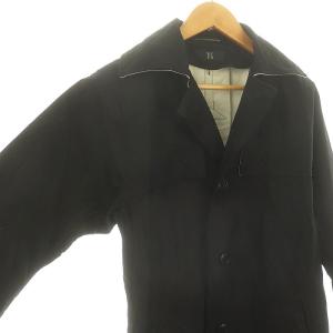 Y's ヨウジヤマモト ワッシャー加工 ダブルガンパッチコート ロング 1 黒 ブラック